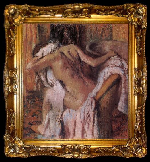 framed  Edgar Degas After bath, ta009-2